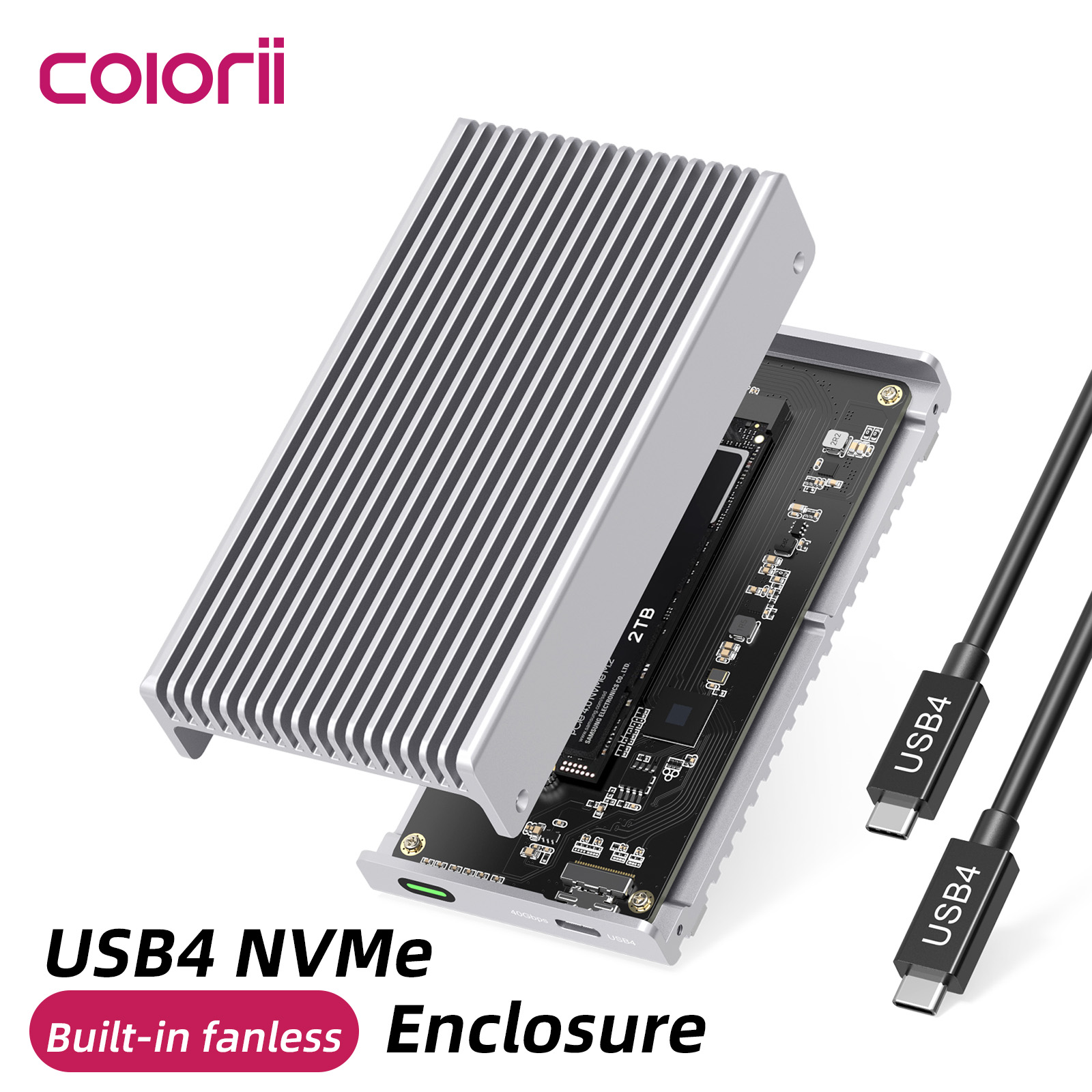 Usb4 40Gbps External Ssd 8Tb - Boîtier SSD externe Thunderbolt USB4 sans