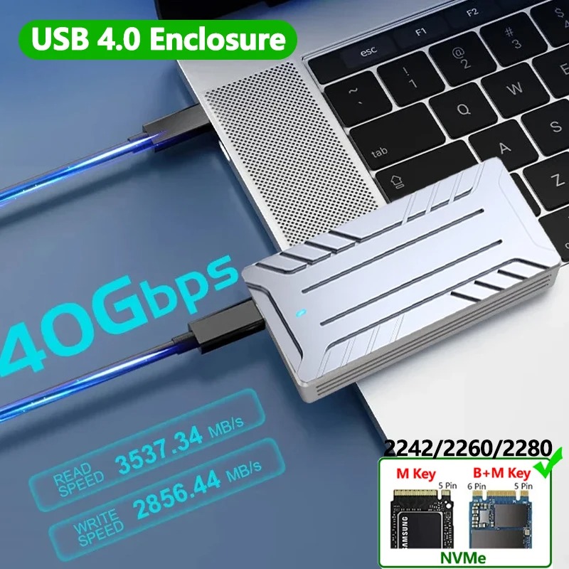 Boîtier SSD USB4 40Gbps M.2 NV - Thunderbolt 4 External Ssd 4Tb avis et prix