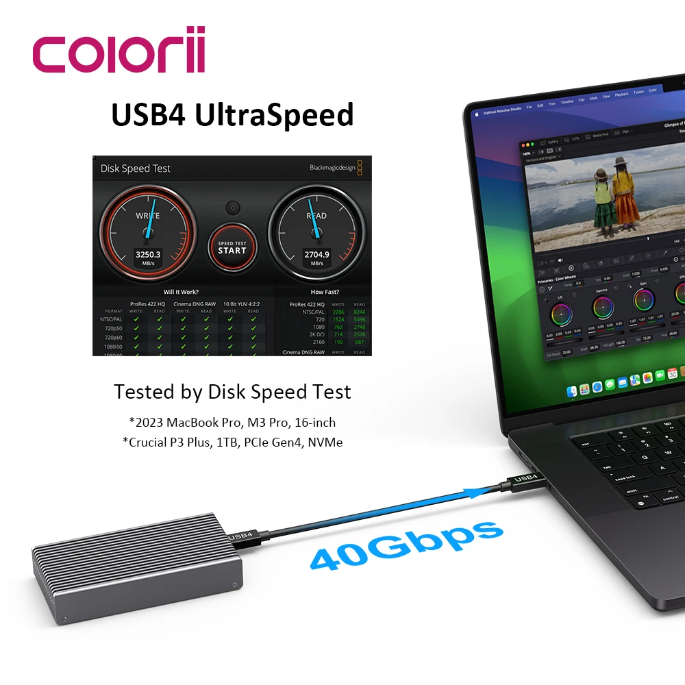 Boîtier SSD USB4 M.2 NVMe 40Gb - Usb4 40Gbps External Ssd 8Tb avis et prix