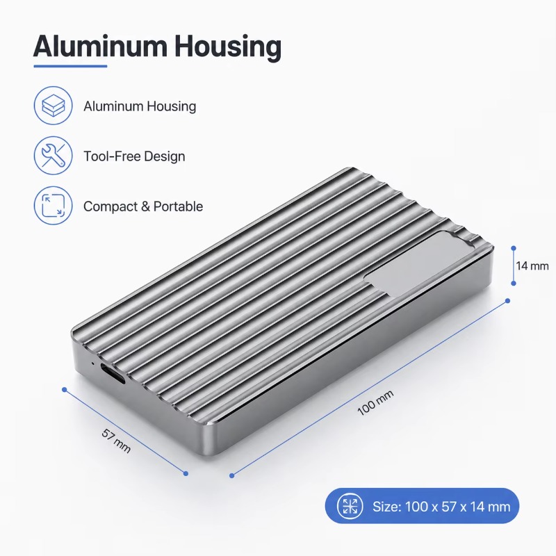 Boîtier externe portable en al - Usb4 40Gbps External Ssd 8Tb avis et prix