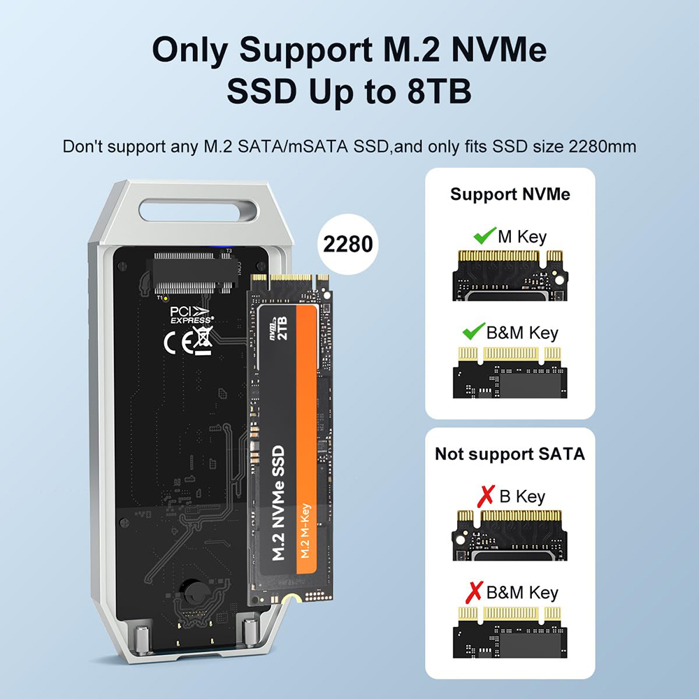 MAIWO-Boîtier externe SSD NVMe - Usb4 40Gbps External Ssd 8Tb avis et prix